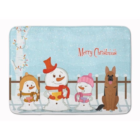 Carolines Treasures Merry Christmas German Shepherd Machine Washable Memory Foam Mat BB2398RUG